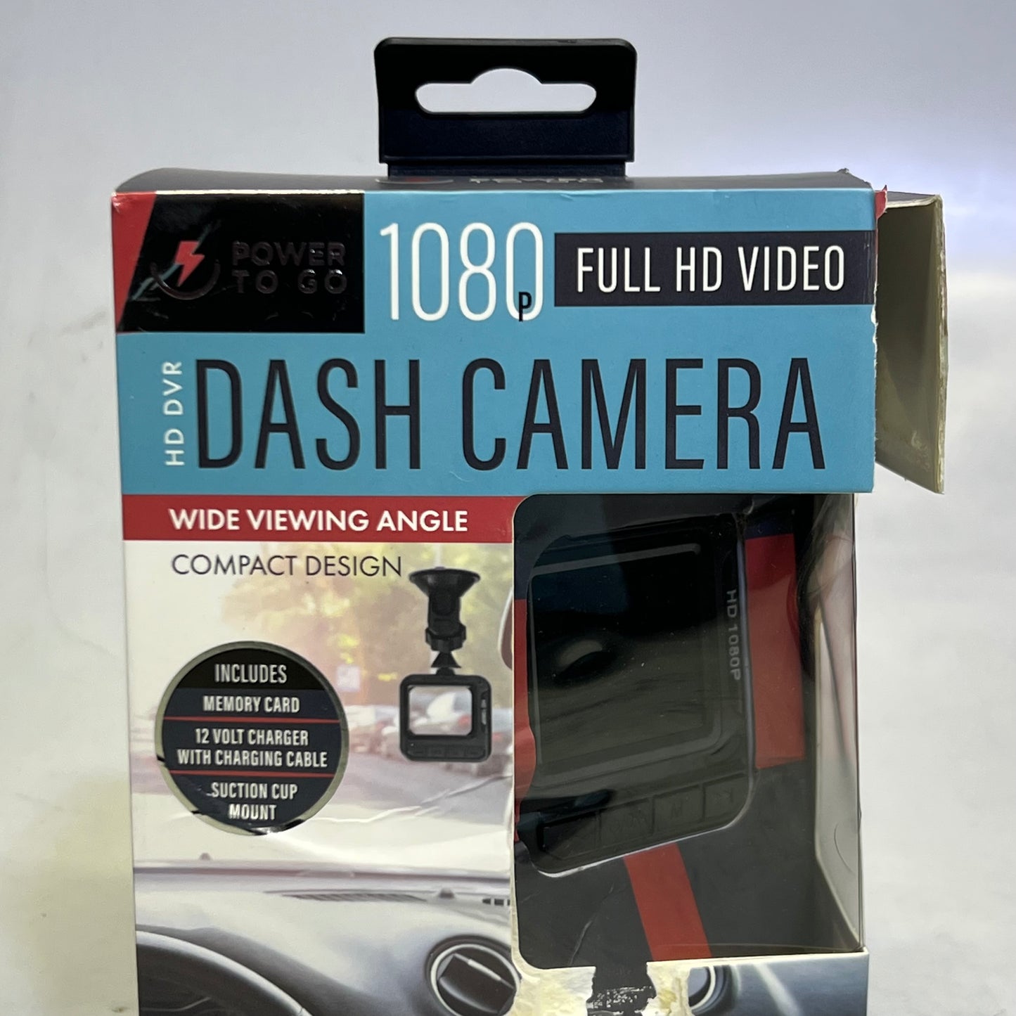 ZA@ POWER TO GO 1080p Full HD Video Dash Camera 1030151012 (New Other, Distressed Box)