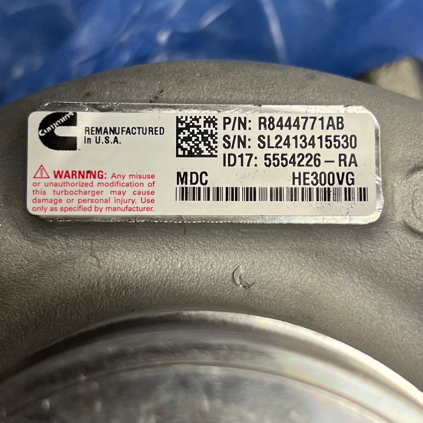 MOPAR Turbocharger Assembly Sz 12"L X 11"H  R8444771AB-1 (Minor Damage/Pictures)