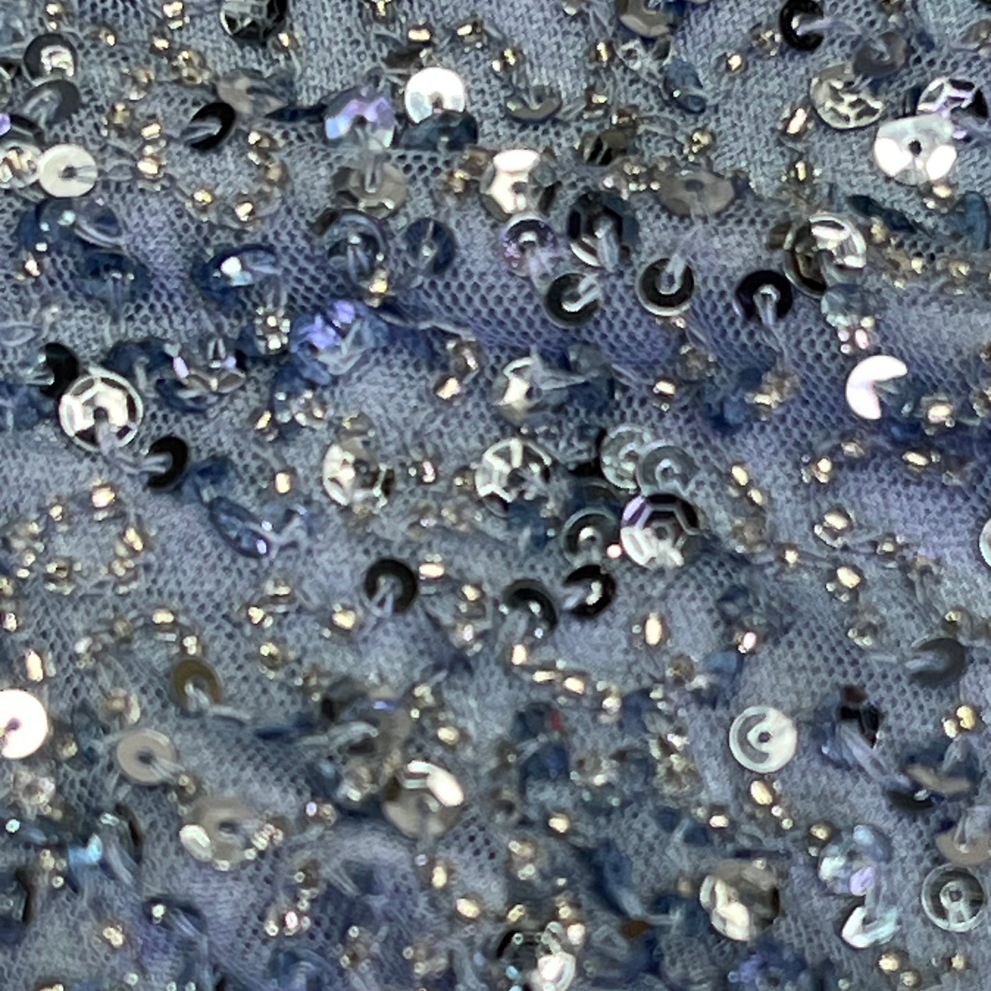 JKARA V-Neck Beaded Long Sleeve Dress Women's Sz 16 Dusty Blue 5206DB