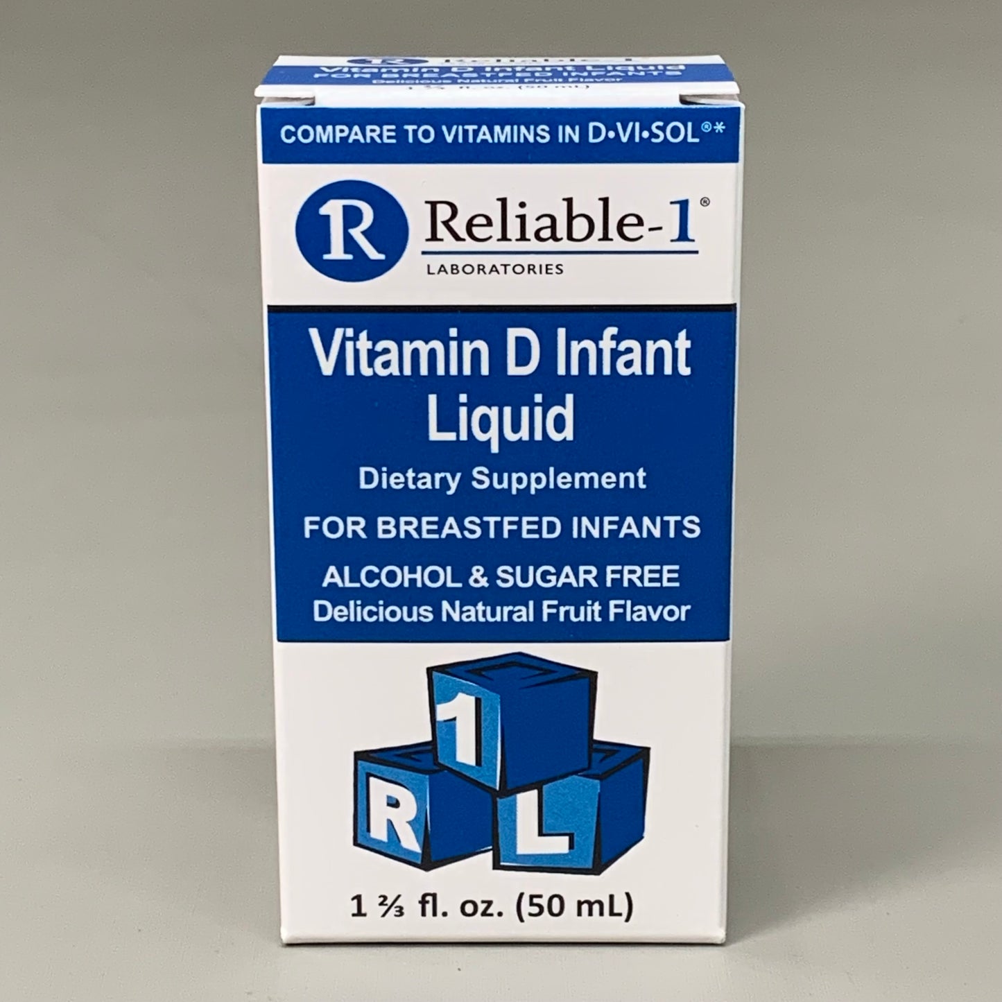 RELIABLE 1 (3 PACK!) Vitamin D Infant Liquid 50 mL 050502309 BB-08/2025