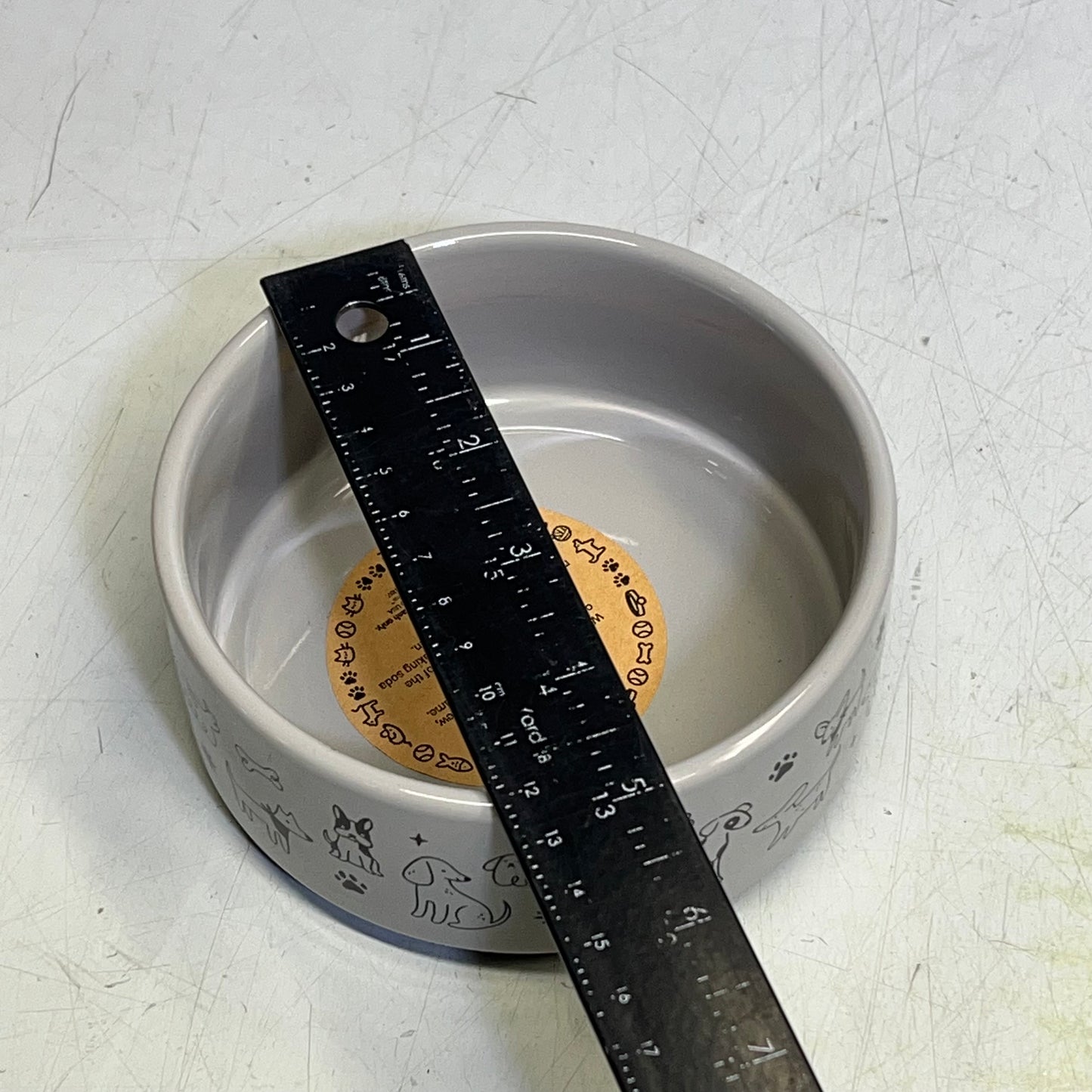 ZA@ INTERFORM (2 PACK) Ceramic Dog Feeding/Water Bowl Fits 2 Cups  Grey