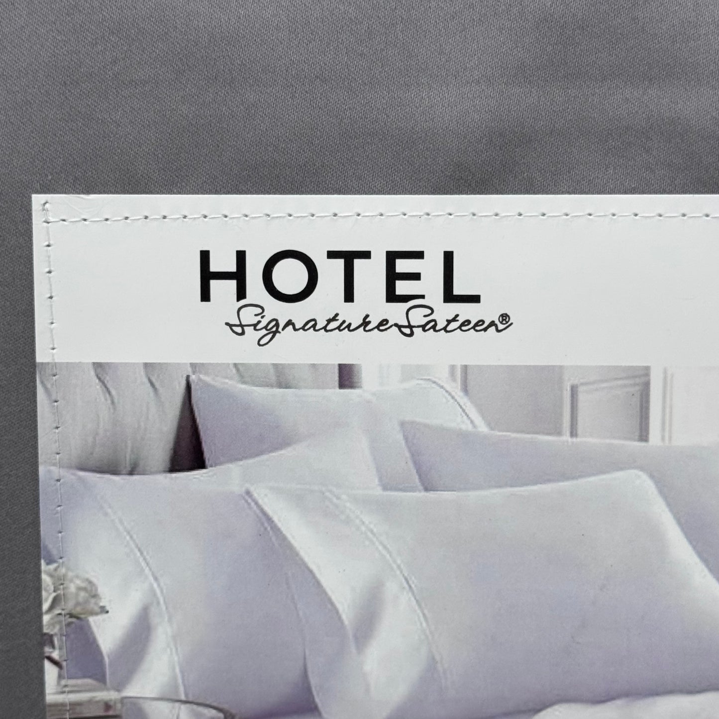 HOTEL SIGNATURE SATEEN Wrinkle Resistant 6 Piece Set Full Gray New Opened Box