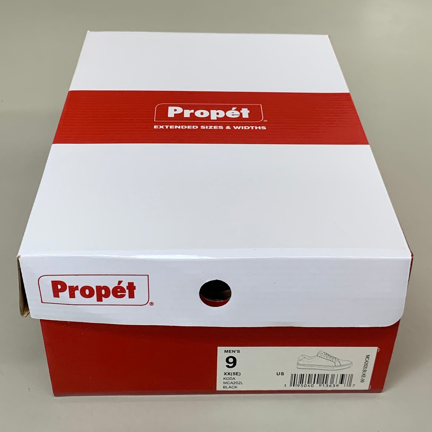 PROPET Koda Classic Leather Sneakers XX(5E) Men's SZ 9 Black MCA202LBLKE-09