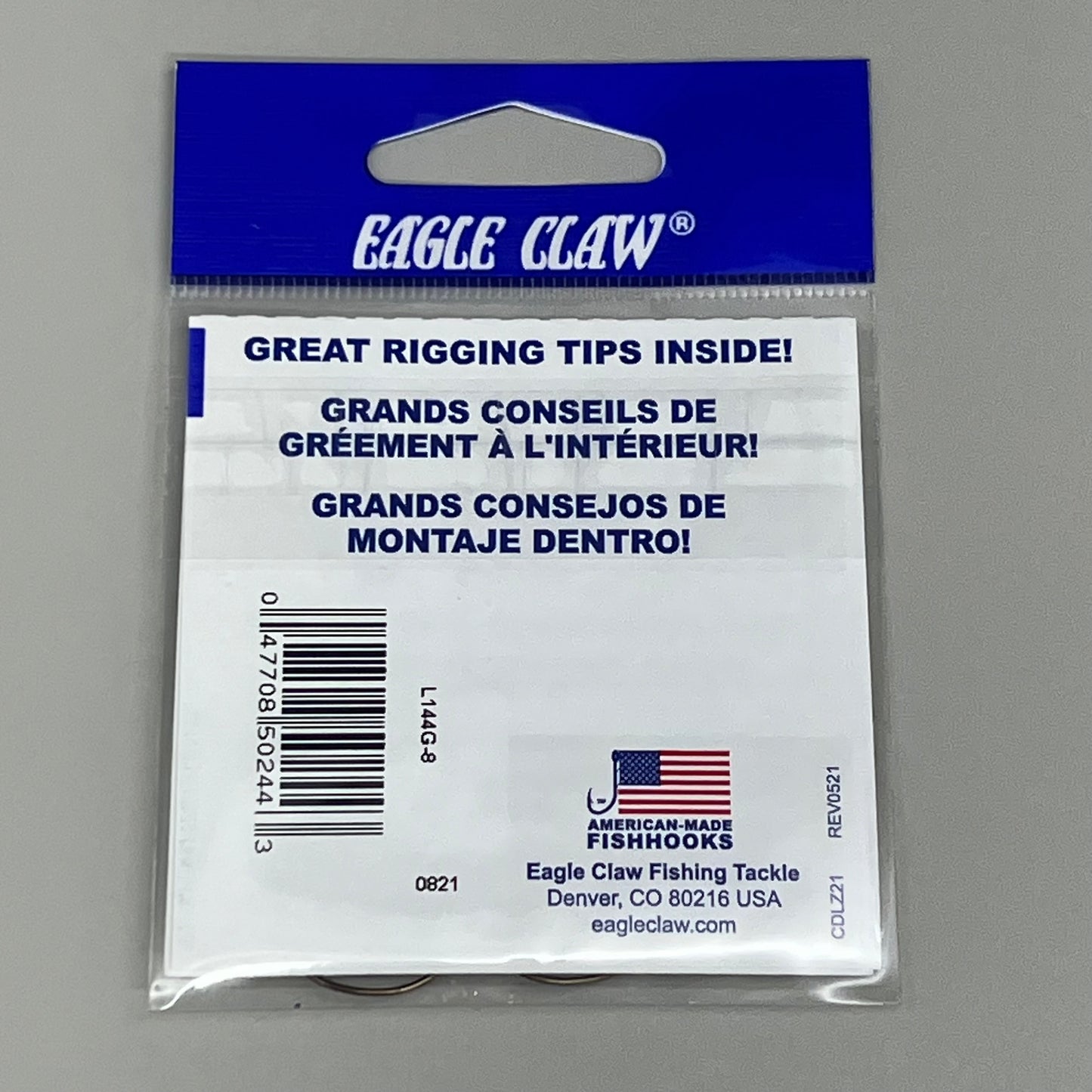 EAGLE CLAW (5 PACK) All Purpose Khale Live/Chunk Bait Bronze #8 10pc L144G-8