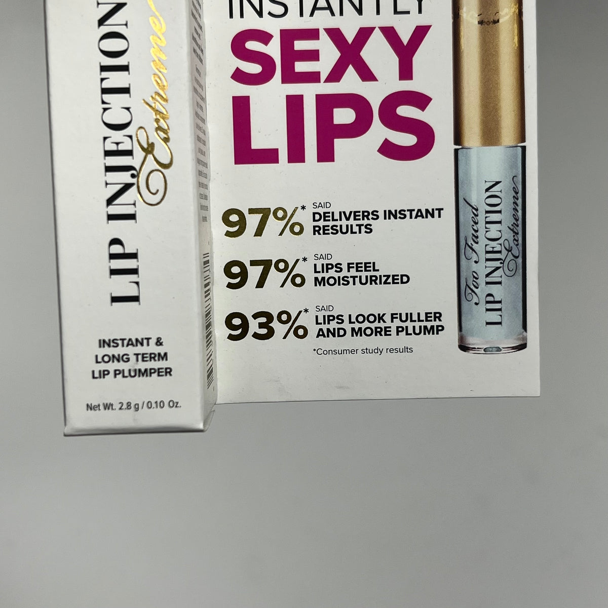 TOO FACED (2 PACK) Lip Injection Extreme Long Term Lip Plumper 0.10 oz Clear Shine