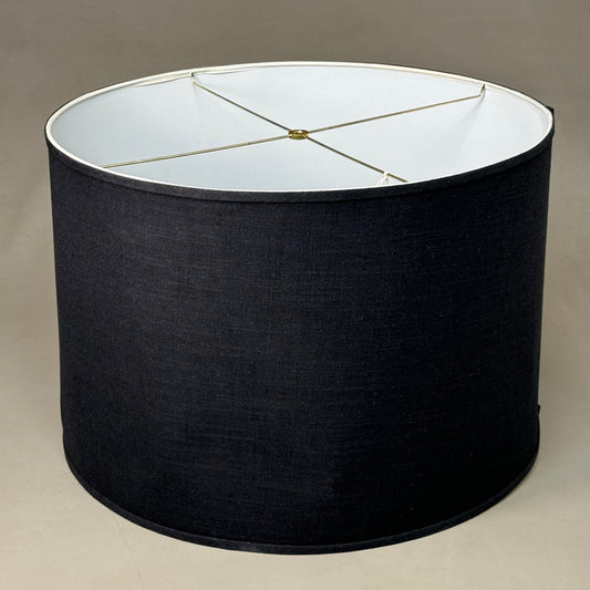 WALL ONSLON Large Linen Fabric Lamp Shade 23" Dia X 16" Length Black/Gold