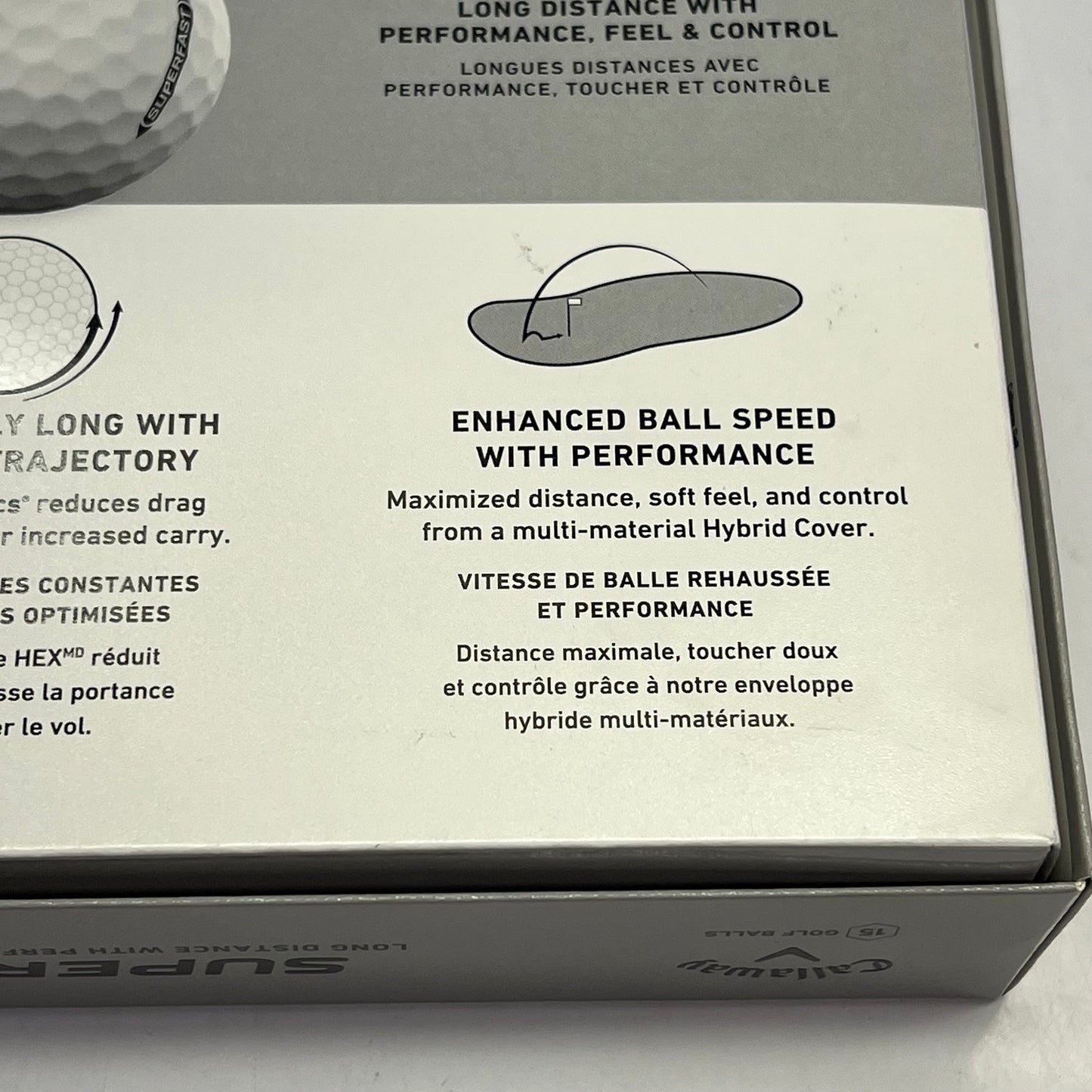 CALLAWAY (SET OF 15) Super Fast High Speed Core HEX Aerodynamic Standard White