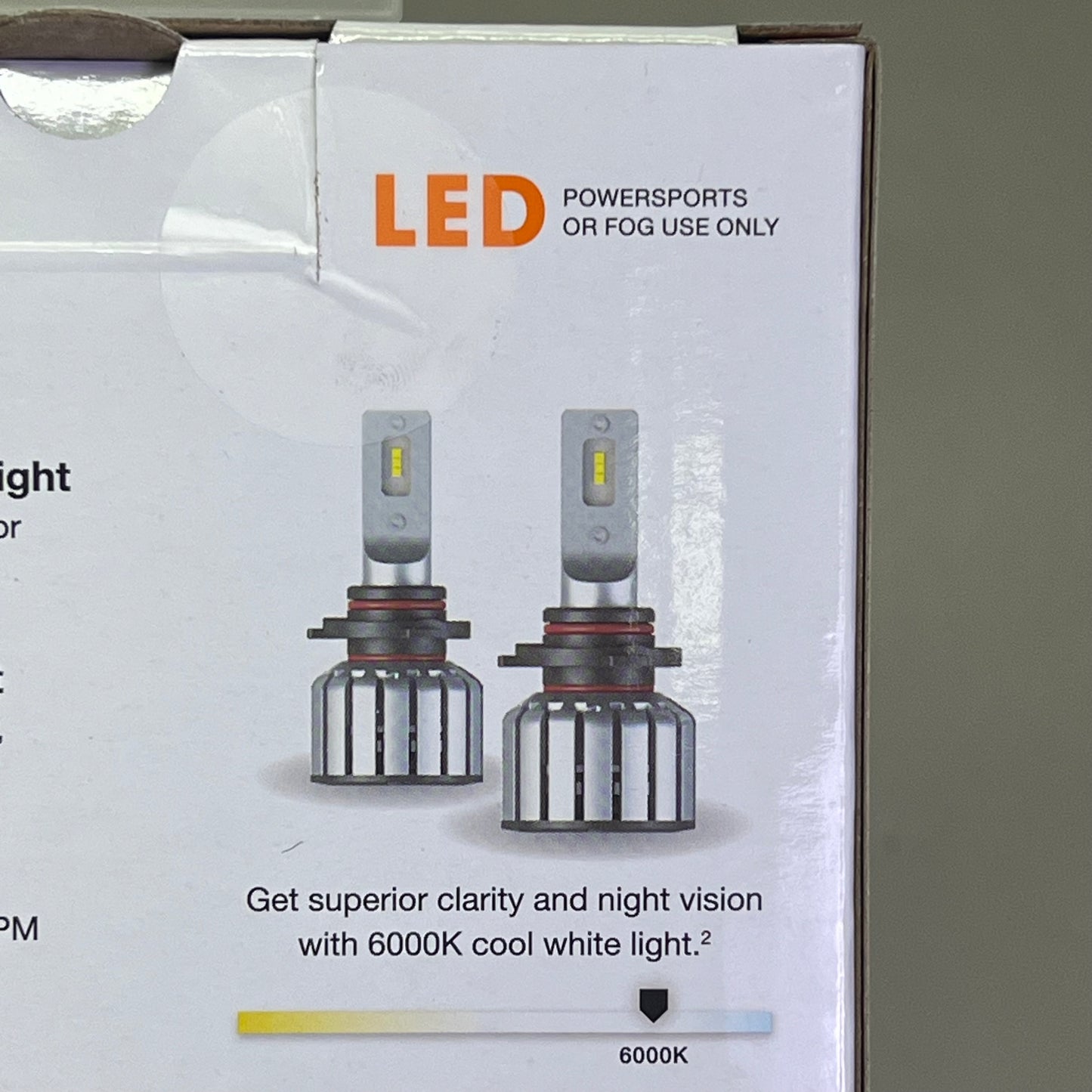 SYLVANIA (2 PACK)LED Fog & Powersports Bulb 12.8V DC 6000K Cool White 9005SL.BX2