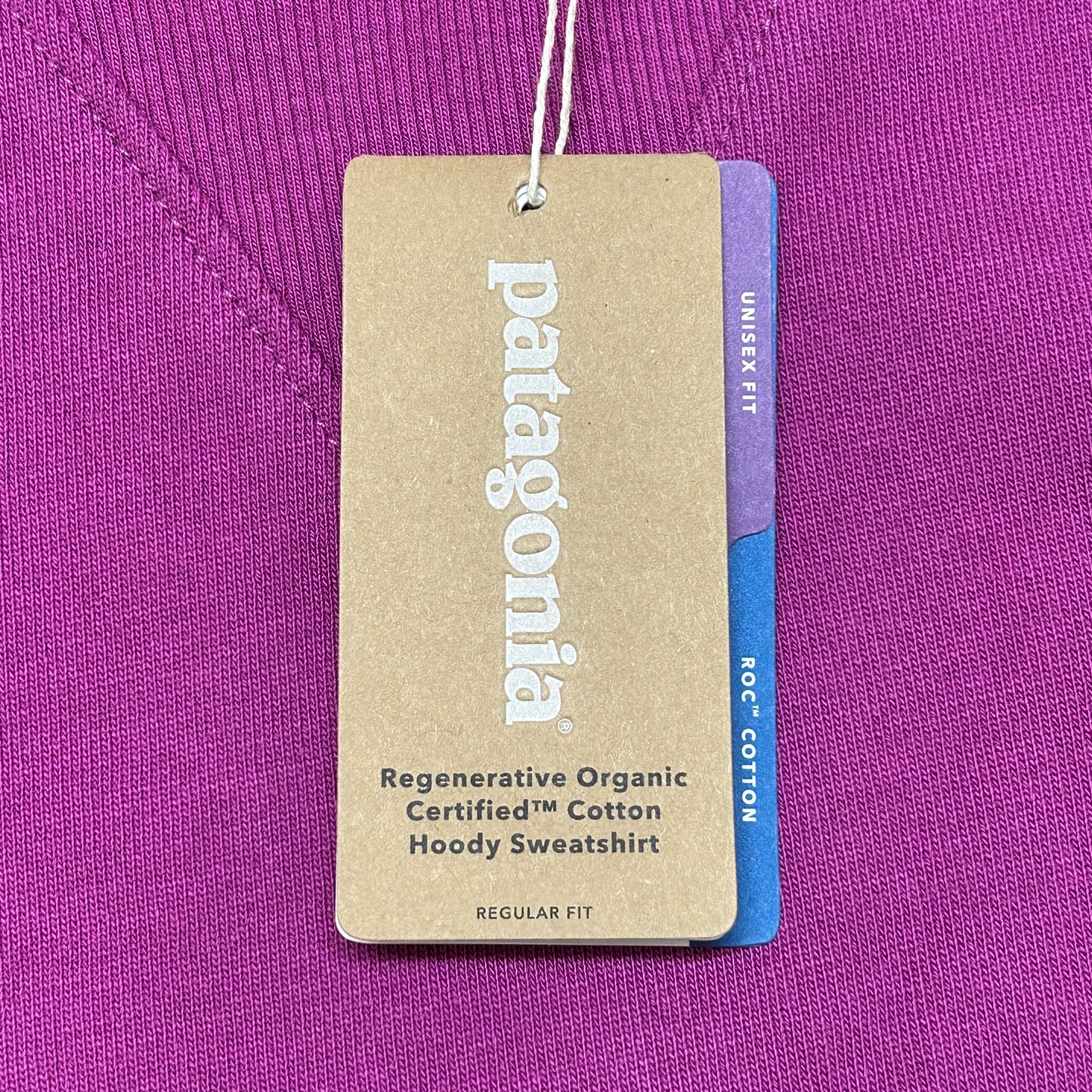 PATAGONIA Regenerative Organic Cotton Hoody Sweatshirt Sz L Amaranth Pink (New)