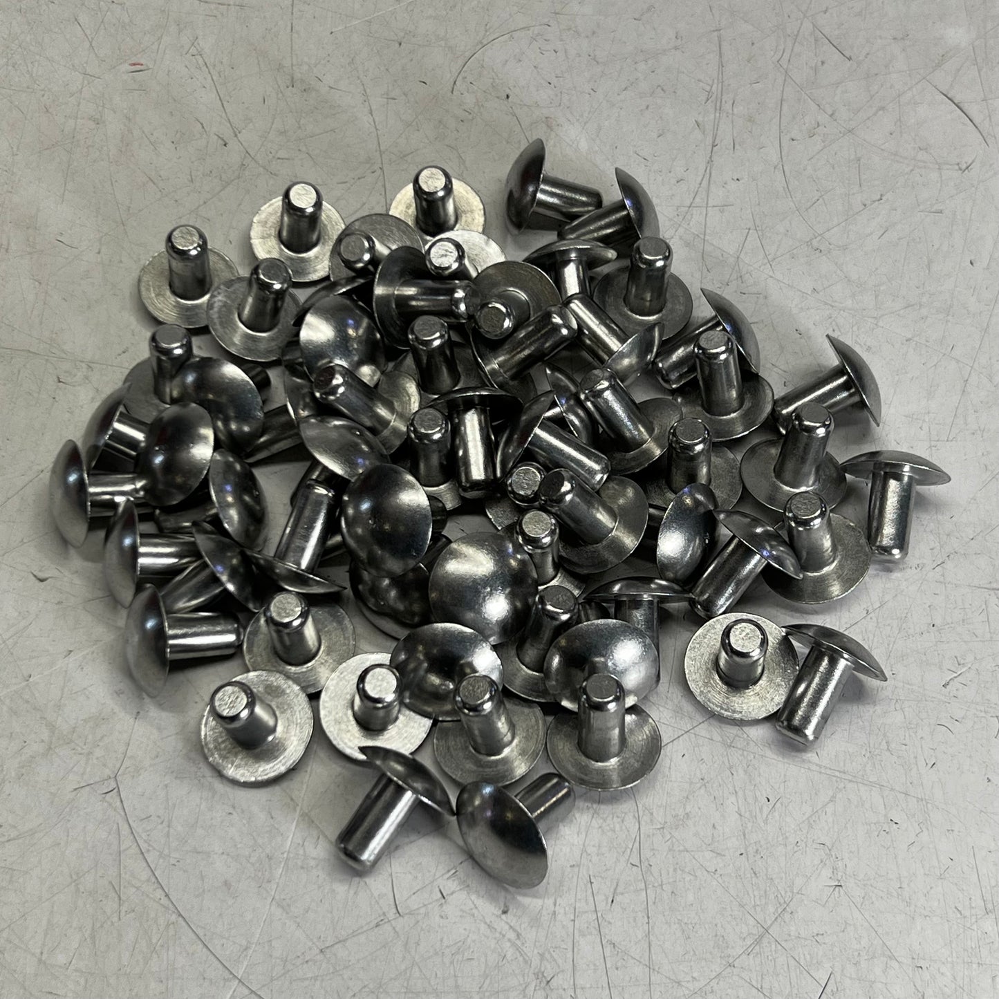 AURORA (68 Each) Brazier Head Aluminum Rivet Sz 3/8" x 3/4", Grey RVT6-68