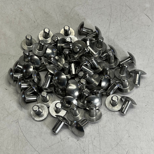 AURORA (68 Each) Brazier Head Aluminum Rivet Sz 3/8" x 3/4", Grey RVT6-68