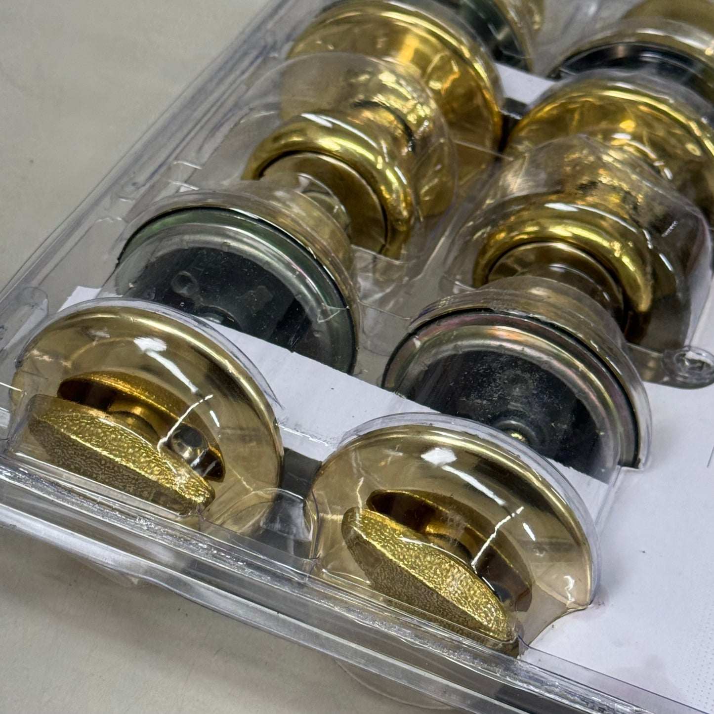 KWIKSET Tylo 400 Knobs & 660 Single Cylinder Deadbolts Polished Brass 92420-031