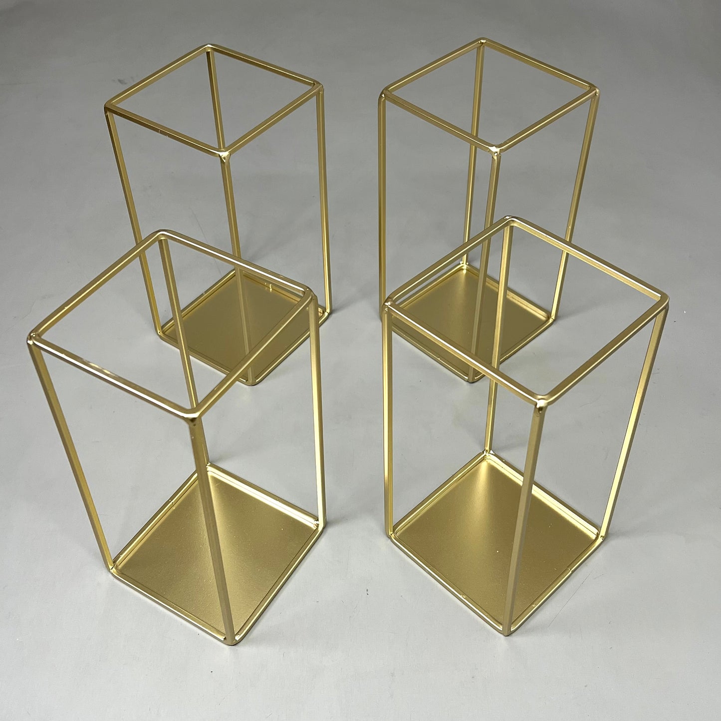 STUIDO HIS & HERS (4 PACK) Wedding Centerpiece Candle Stands 10"X5" Gold 2382679