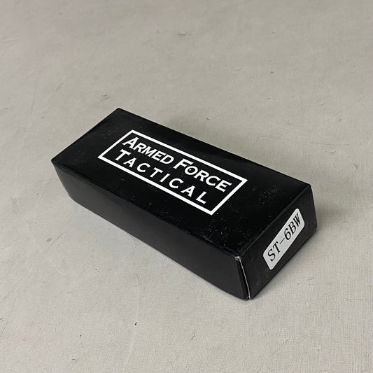 ZA@ ARMED FORCE TACTICAL Handcrafted OTF Pocket Knife  4" Blade 9" Overall Length Redwood ST-6BW