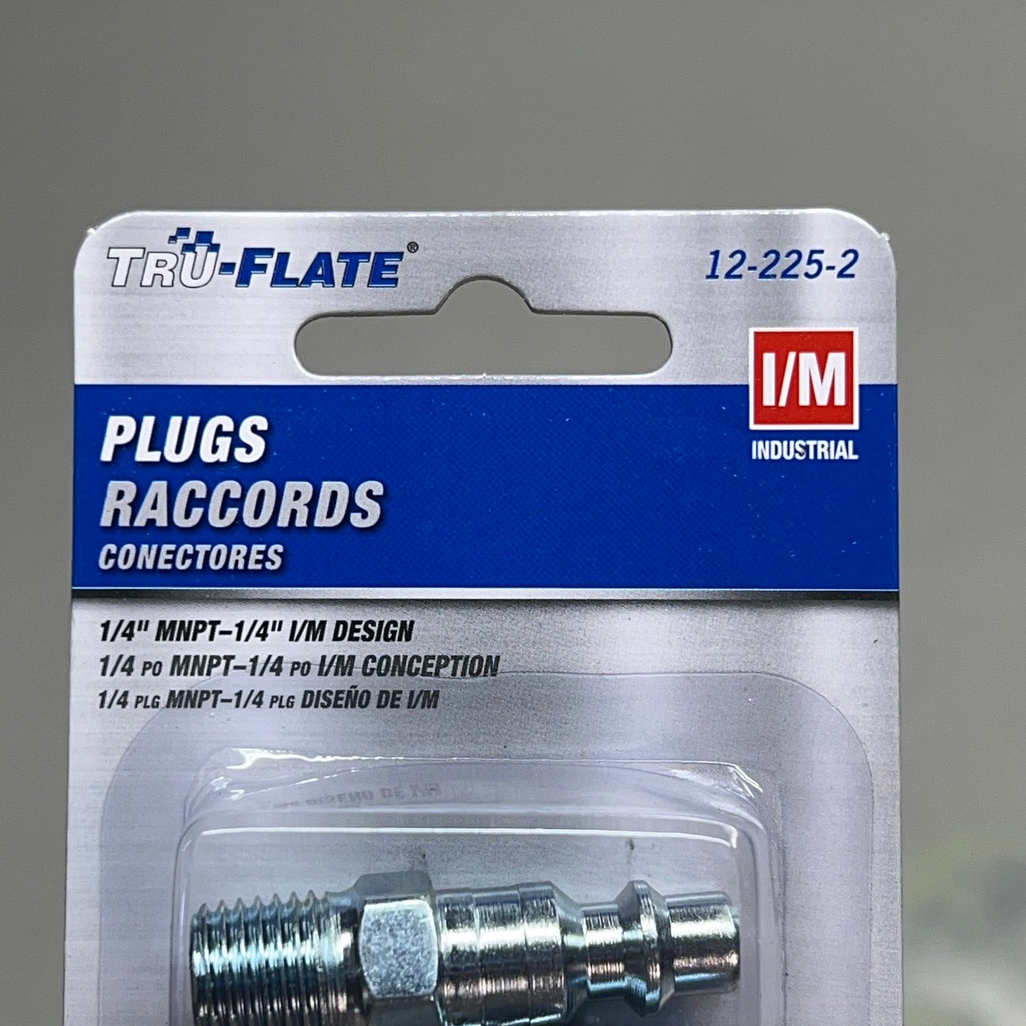 TRU-FLATE (5 PACK, 2 PER PACK) Steel Plug 1/4" I/M Design X 1/4" MNPT 12-225-2