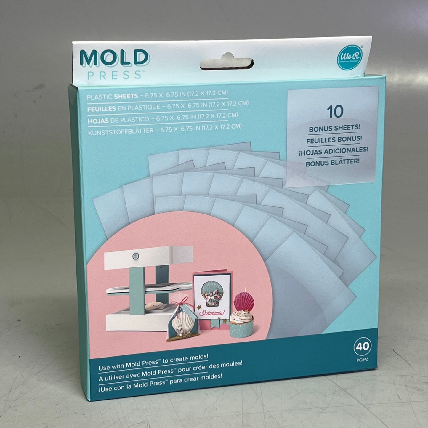 AMERICAN CRAFTS (40 Pcs) We R Makers Mold Press Clear Plastic Sheets