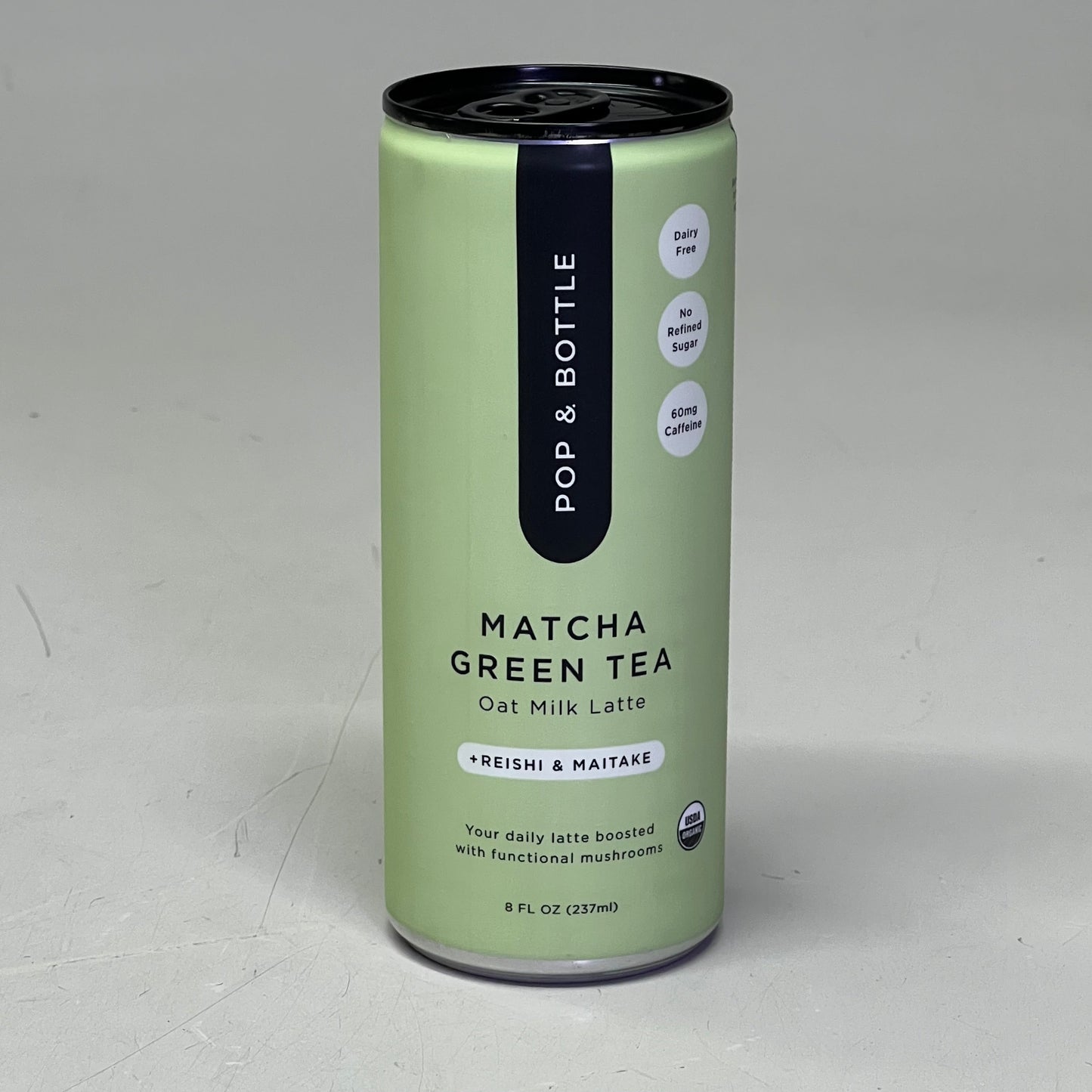 ZA@ POP & BOTTLE (12 PACK) Matcha Green Tea Reishi & Maitake 8 fl oz BB 11/25 A