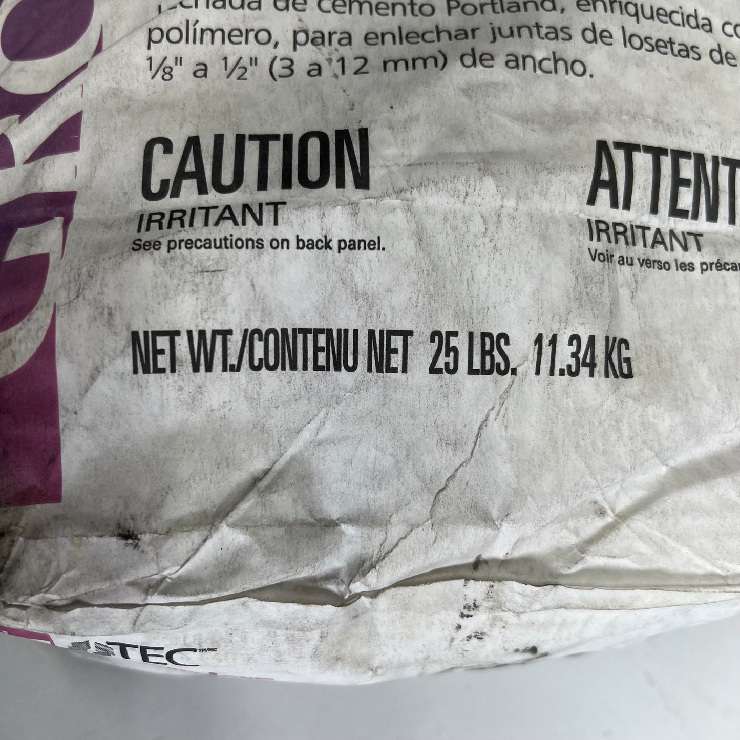 ZA@ TEC Accucolor Premium Sanded Grout Polymer Enhanced 25 Lb Bag 933 Standard Grey 650 |(As-Is)