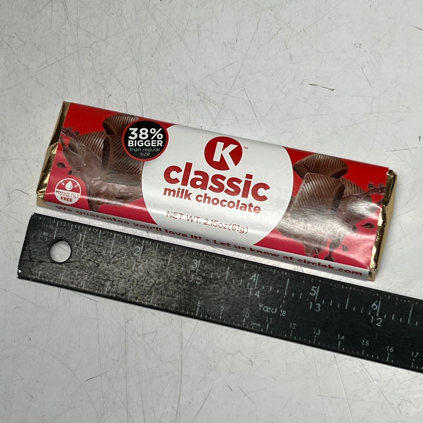 ZA@ CIRCLE K (4 PACK) Classic Milk Chocolate 2.15 oz Black BB 08/27 D