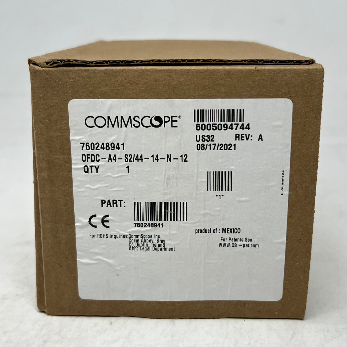 COMMSCOPE OFDC-A4 Fiber Optic Splice Closure / Distribution 8"L - Black 760248941