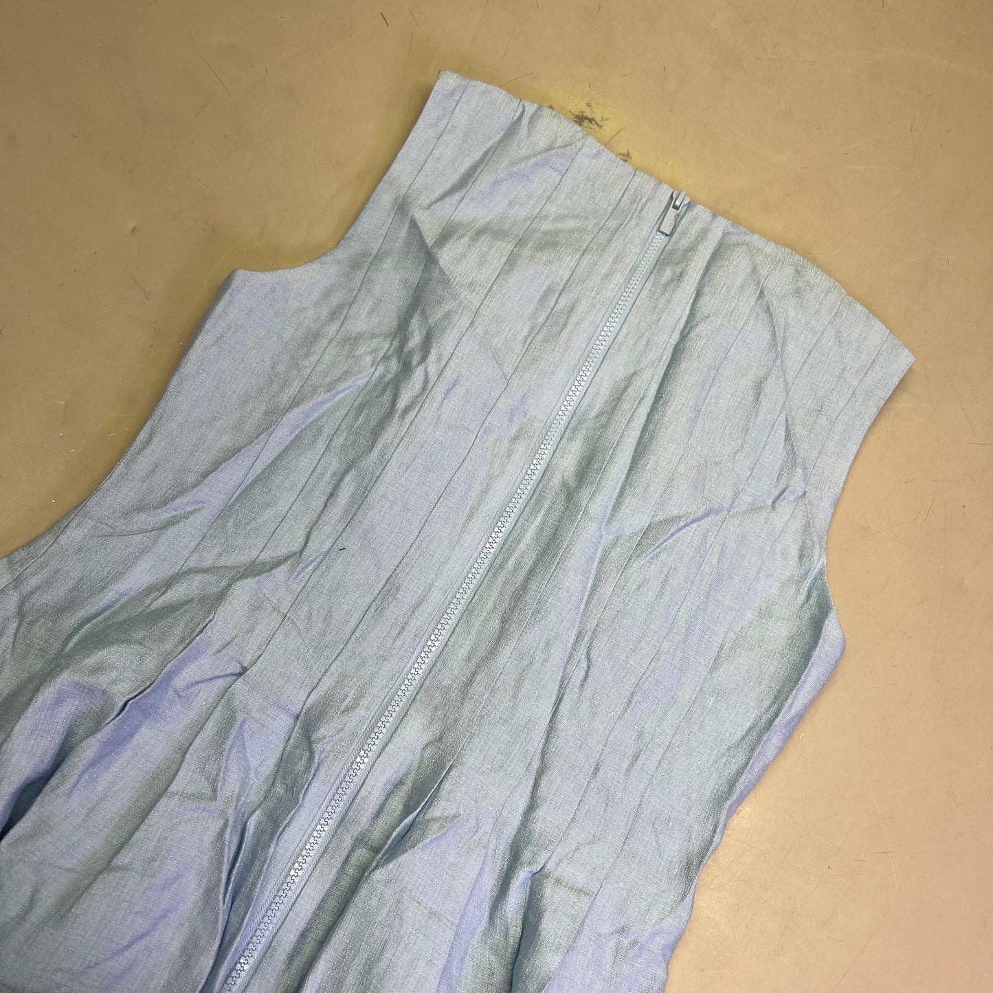 ANNE KLIEN Knee Length Lined Summer Dressed Womens Sz 8 Bright Water Blue (Used)