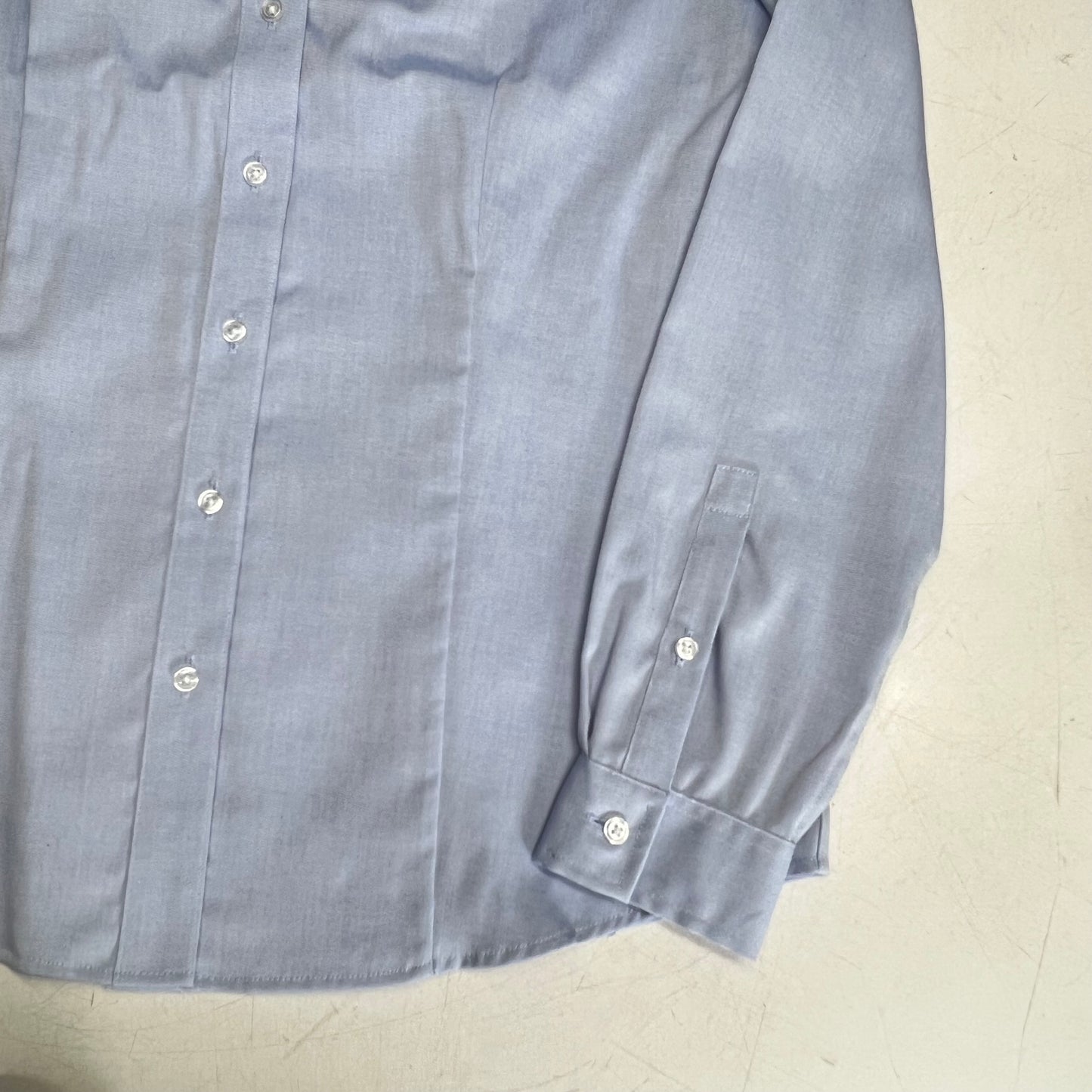 JONES New York Point Collar Long Sleeve Button Front Shirt Women's Sz S Blue