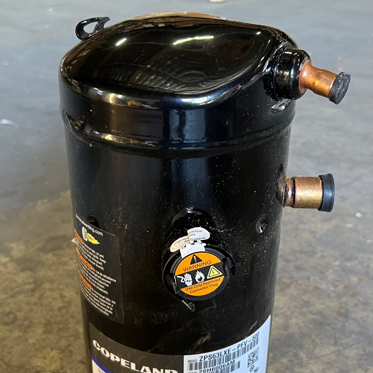 COPELAND Scroll Compressor 208-230V 1 PH Black ZPS63LXW-PFV-800 (New Other, Minor Cosmetic Dent)