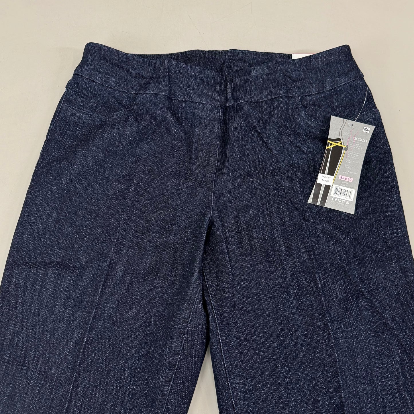MULTIPLES Ankle Pant Petite Women's Sz 10 Denim M2604P