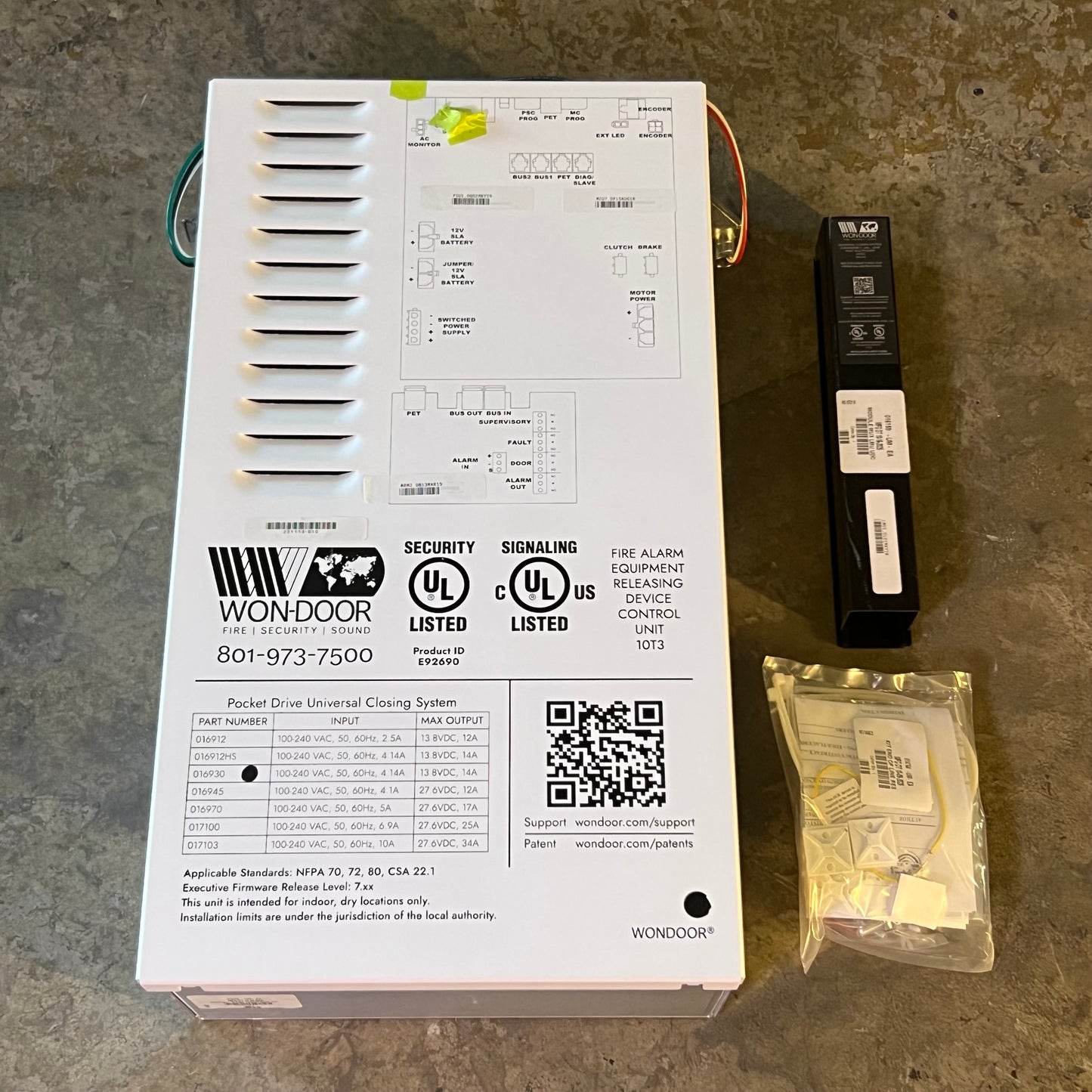 WON-DOOR Fire Equipment Releasing Device Control Unit 10T3 300SF 13"W x 6"T x 24.5"H, 016930
