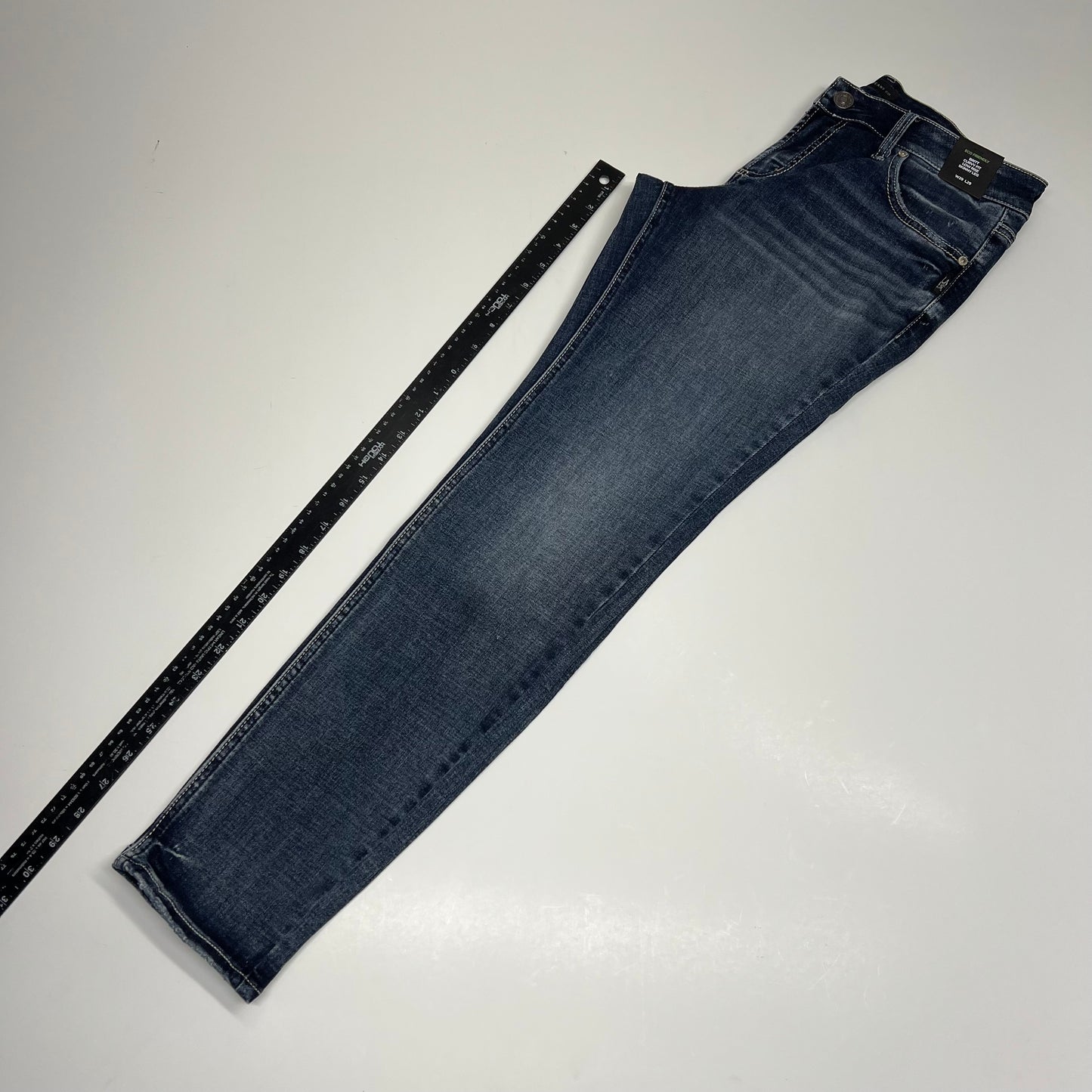SILVER JEANS CO Britt Curvy Fit Low Rise Skinny Leg Women's Sz 29/29 Indigo