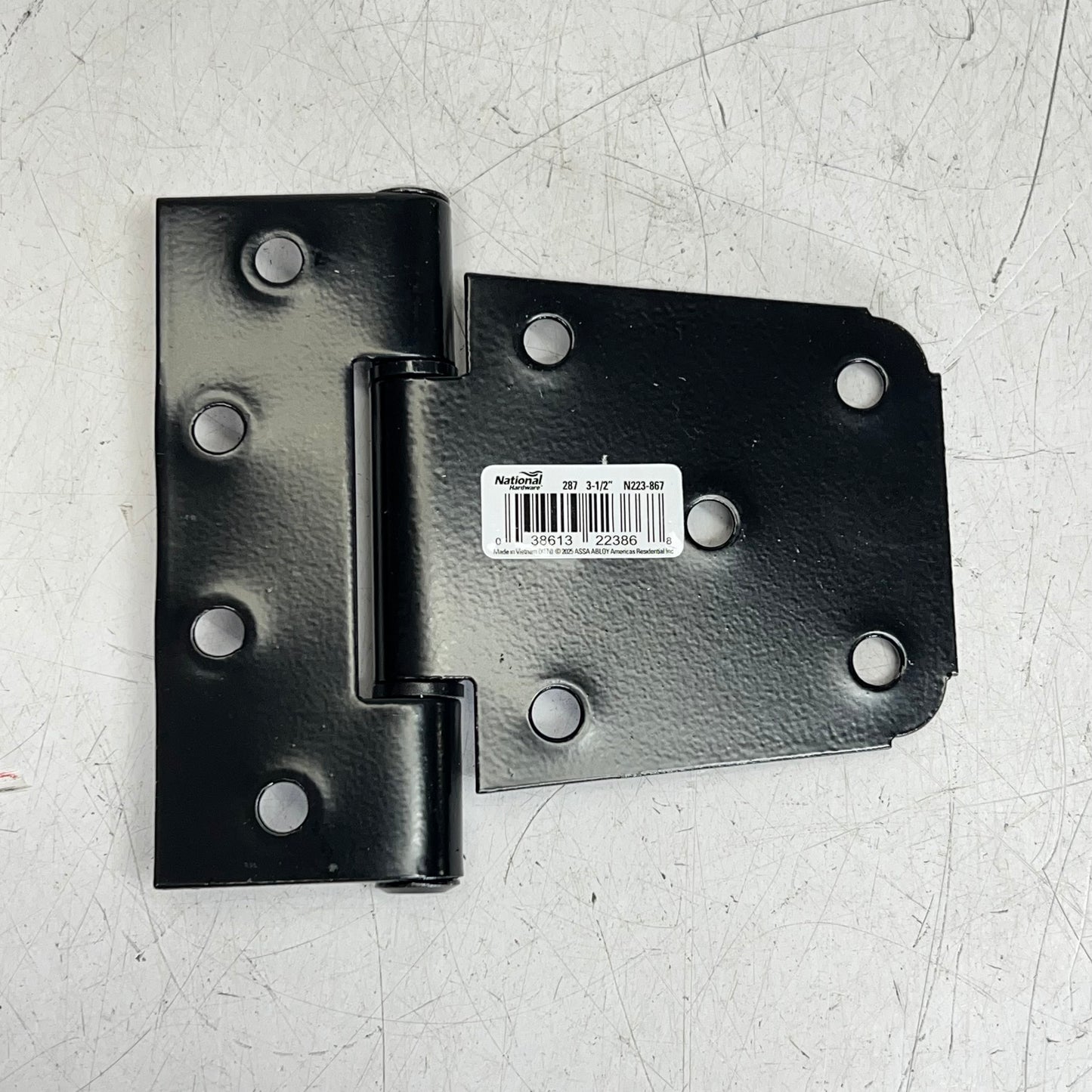 ZA@ NATIONAL HARDWARE (3 PACK) Gate Hinge 4-1/4"W Frame Leaf x 1.56"H Black N223-867