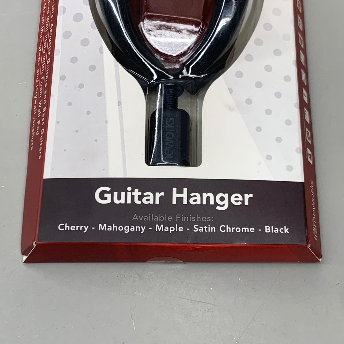 GATOR Cherry Wall Mount Guitar Hanger GFW-GTR-HNGRCHR