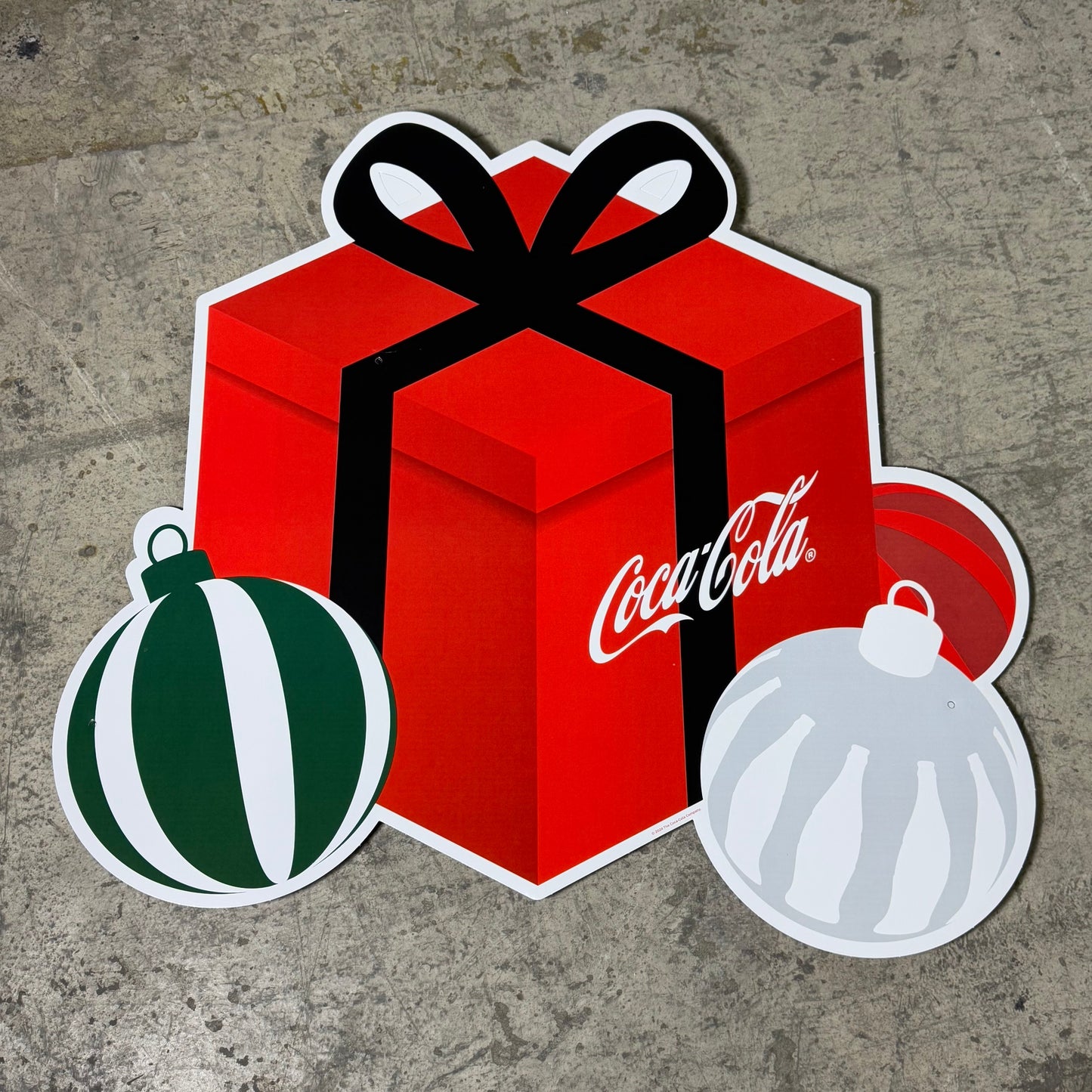 ZA@ COCA•COLA (4 Pcs) Christmas Designs on Cardboard CCK92154H Sz 42”Hx33.5”W (New) E