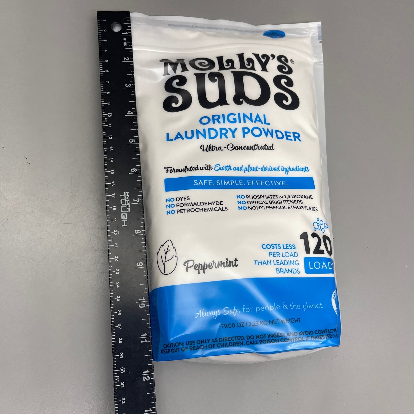 ZA@ MOLLY'S SUDS Original Laundry Powder Ultra-Concentrated Peppermint 79 oz 120 Loads