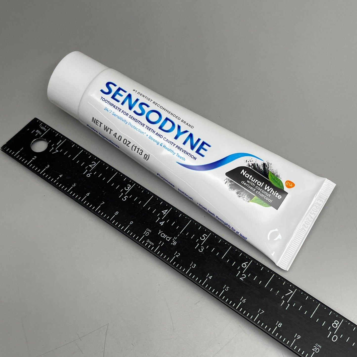 ZA@ SENSODYNE (12 PACK) Natural White Toothpaste w/Coconut Charcoal 4 oz Each EXPIRED 05/24