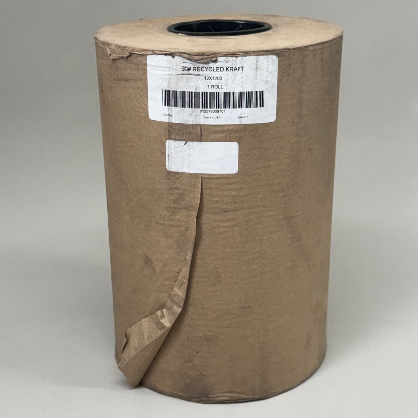 ZA@ KRAFT PAPER Packing Paper Roll #30 12"x1200" Brown As-is Slightly Dirty Outer Layer