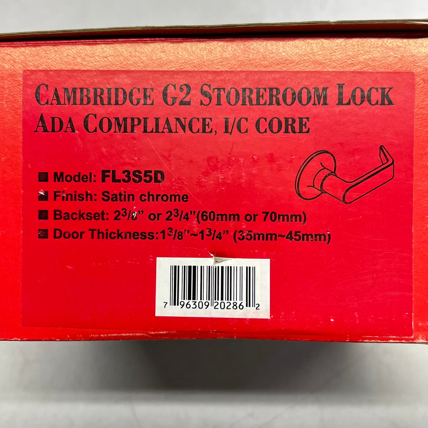 PAMEX Cambridge Leverset G2 Tubular Storeroom Lock Satin Chrome Finish FL365B