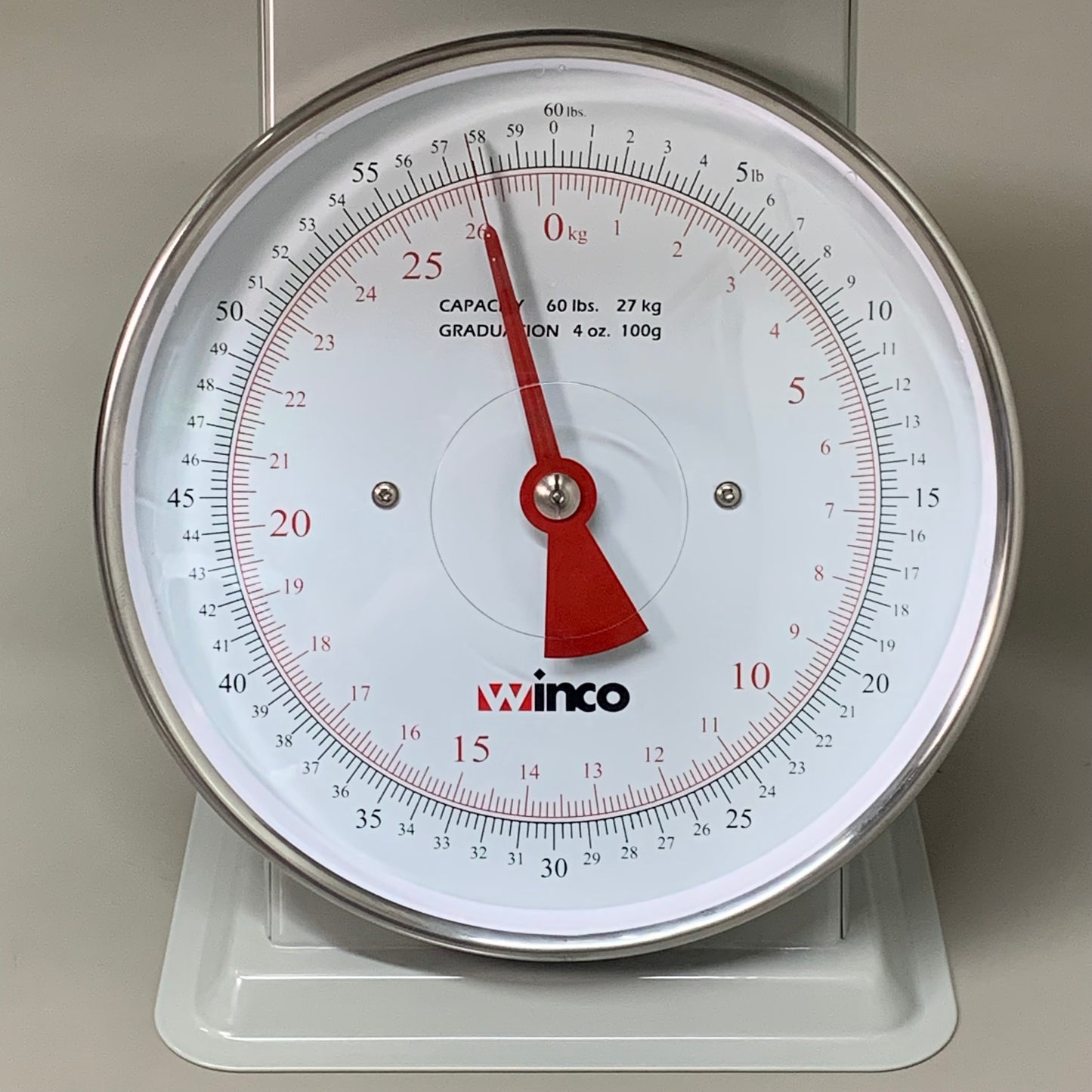 WINCO Mechanical Receiving Scale w/ 9" Dial 60 Pound SCAL-960