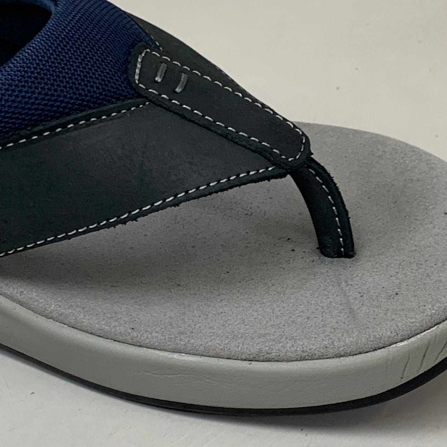 PROPET  Easton Cushion Flip Flop Sandal Leather Men's SZ 9.5 Navy MSV011PNVYE-09H