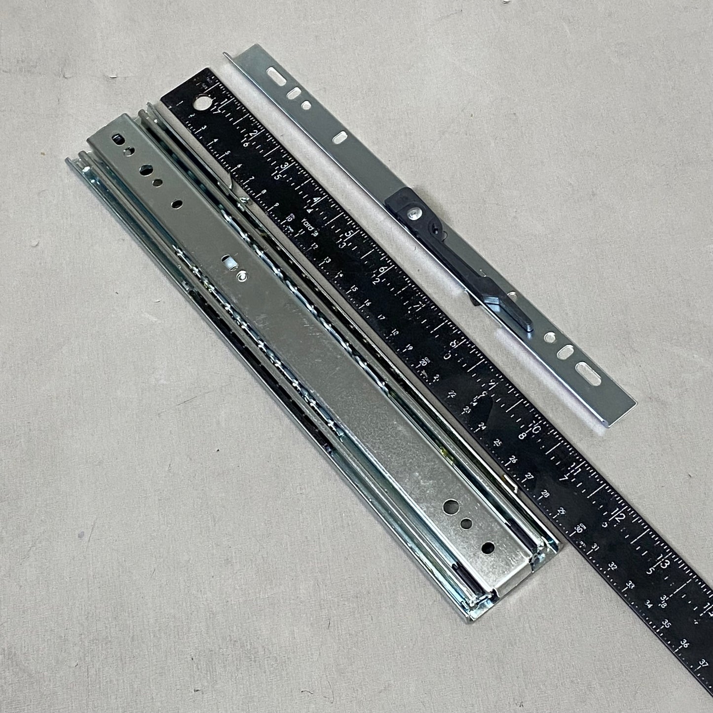 KNAPE AND VOGT (10 Pk ) Over Travel Low Profile Drawer Slide Set 12 inch Silver 6505