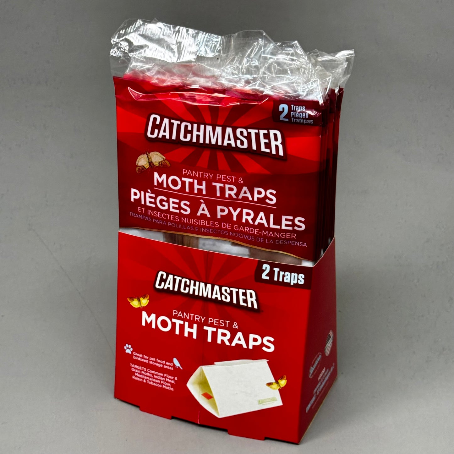 CATCHMASTER (12 Boards) Pantry Pest & Month Glue Board Trap Pheromones 2pk 812SD