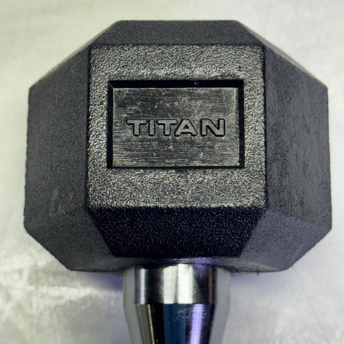TITAN FITNESS (2 PACK) Black Rubber Coated Hex Dumbbell Single 5lb HEXDBB_5
