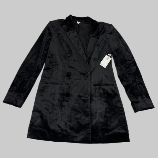 GOOD AMERICAN Velvet Sculpted Blazer Women's Sz XL Black001 GJK0124