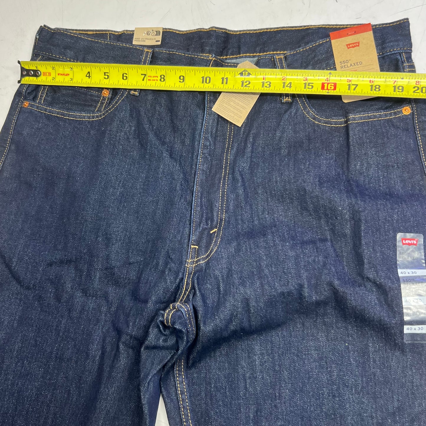 LEVIS 550 Relaxed Fit Jeans Men's Sz 40 X 30 Rigid Blue 005500216