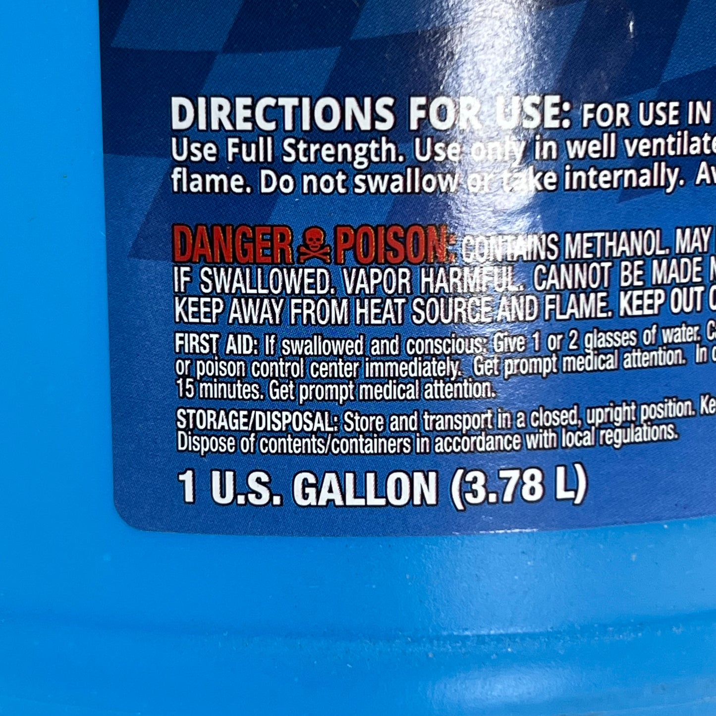PRIME GUARD Windshield Washer Fluid, Freezing Point -20 °f 1 Gal. Blue 92006
