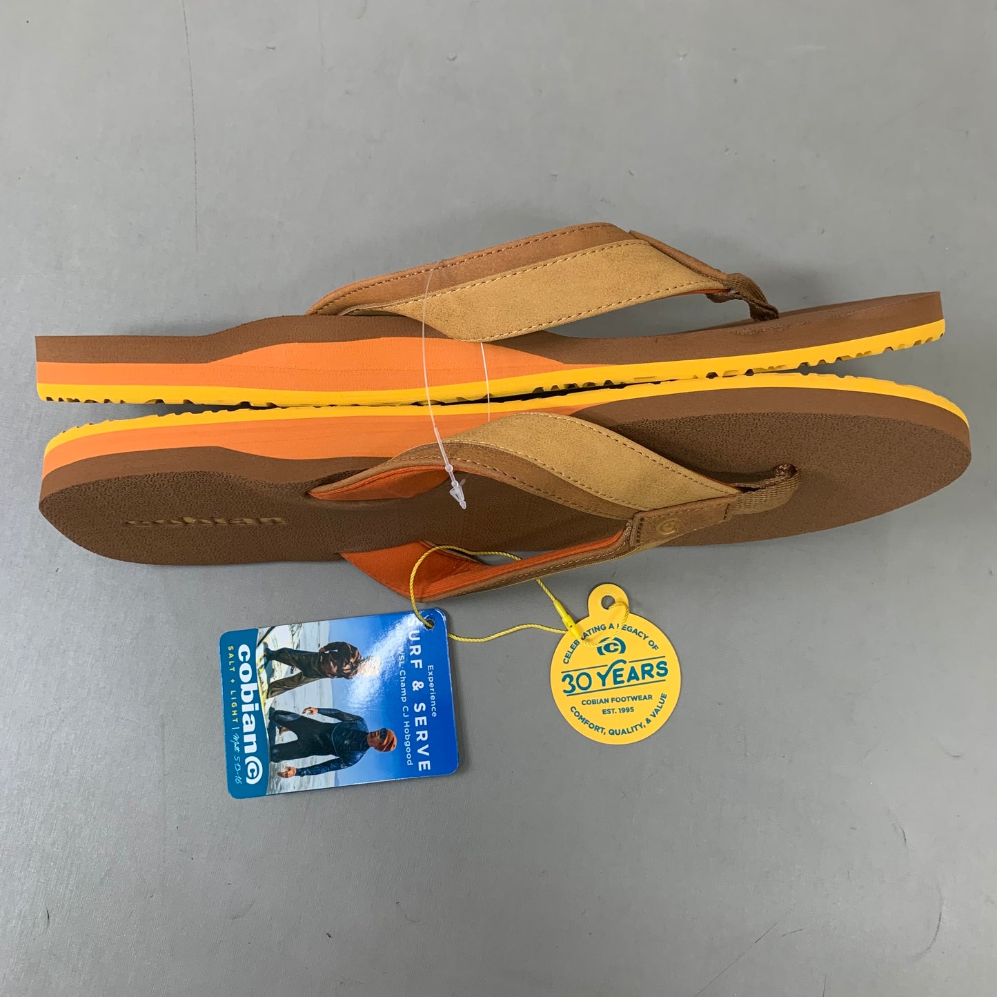 COBIAN Foamie Full Arch Support Sandals Men's Sz 13, 46 Eu Brown FAO25-200-13