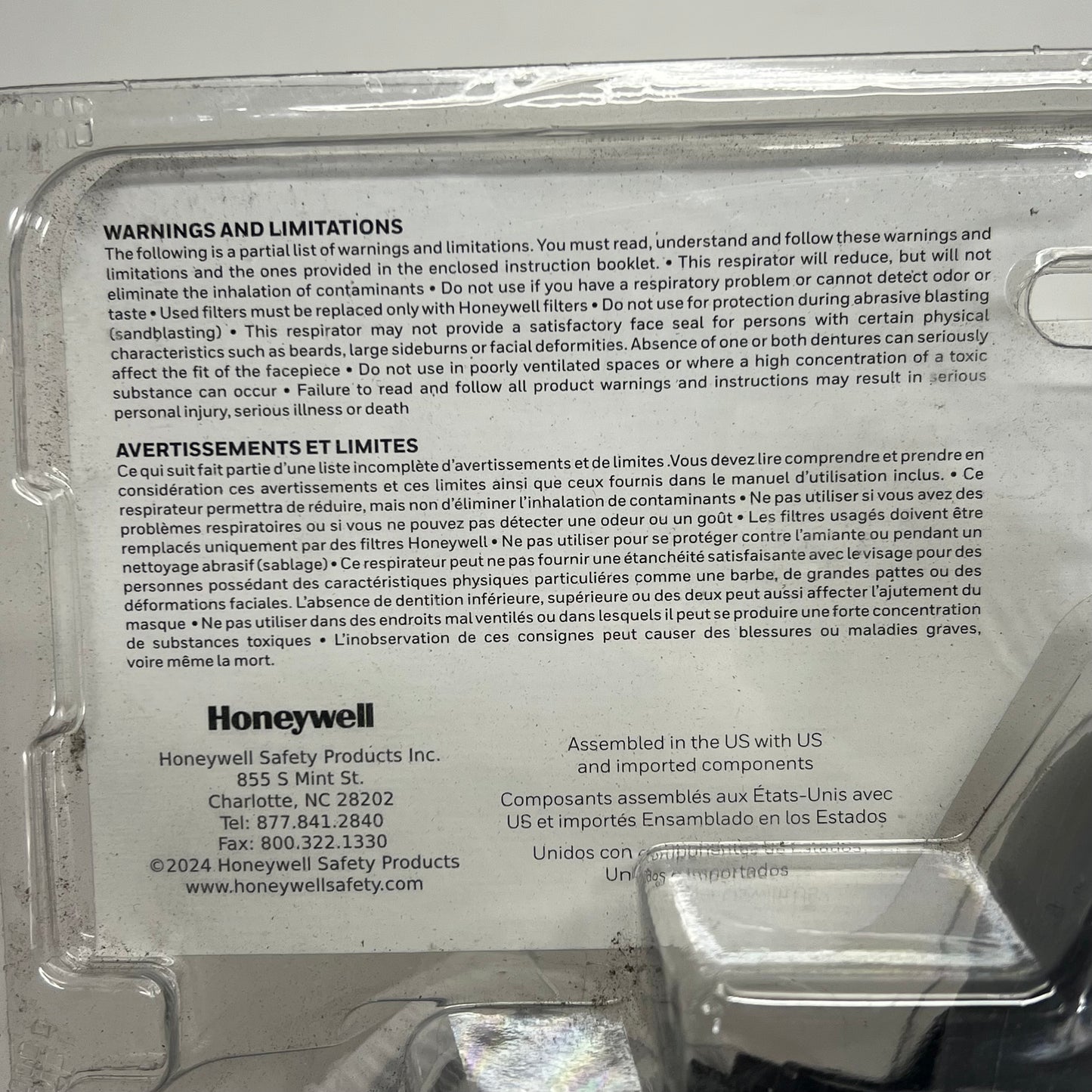 HONEYWELL NORTH Paint Spray & Pesticide Respirator R95 Sz L RWS-54028 (As-is)