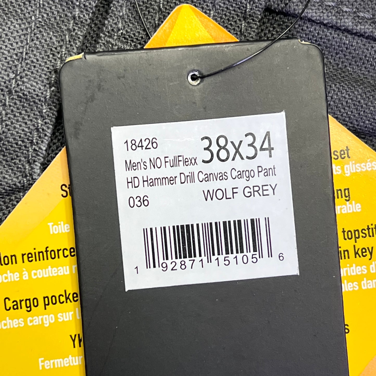 NOBLE OUTFITTERS Full Flex Canvas Cargo Pant Men's Sz 38x34 Wolf Grey 18426