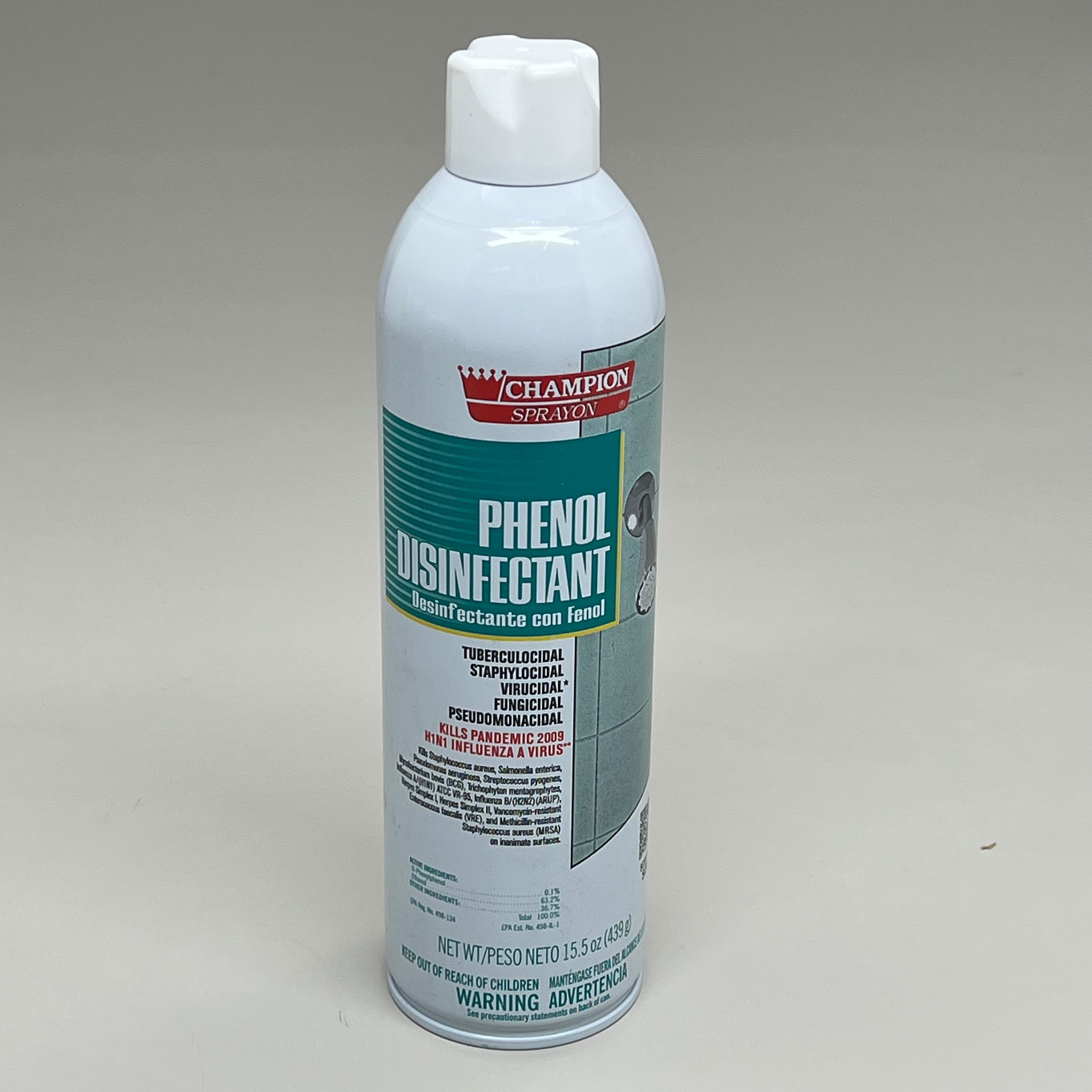 CHAMPION SPRAYON 12 Case Phenol Disinfectant 15.5 oz Aerosol Cans RJ PayWut