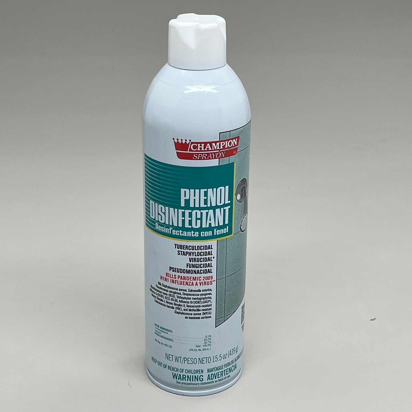 CHAMPION SPRAYON (12 Case) Phenol Disinfectant 15.5 oz Aerosol Cans RJS-5160